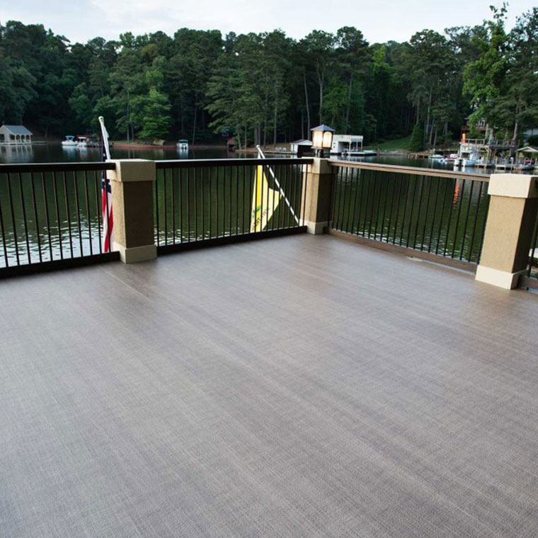 Image showing Duradek products and decking on a Boathouse