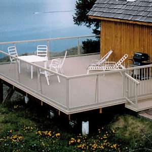Image showing Duradek products and decking on a Boathouse