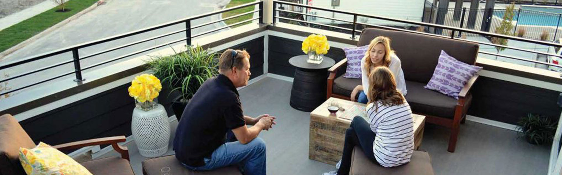 Image showing Duradek products and decking on a rooftop patio